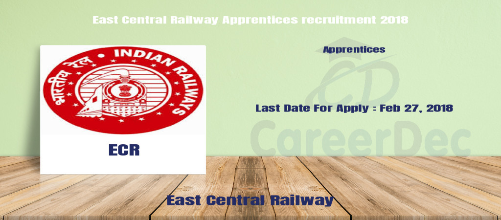 East Central Railway Apprentices recruitment 2018 Cover Image