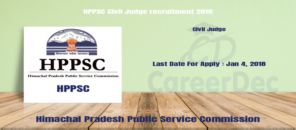 HPPSC Civil Judge recruitment 2018 Cover Image
