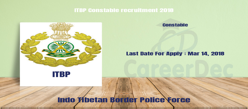 ITBP Constable recruitment 2018 Cover Image