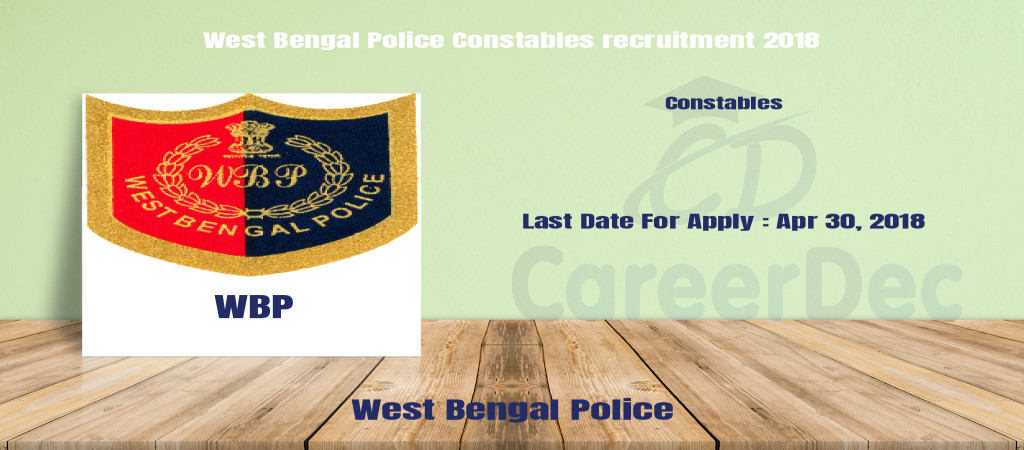West Bengal Police Constables recruitment 2018 Cover Image