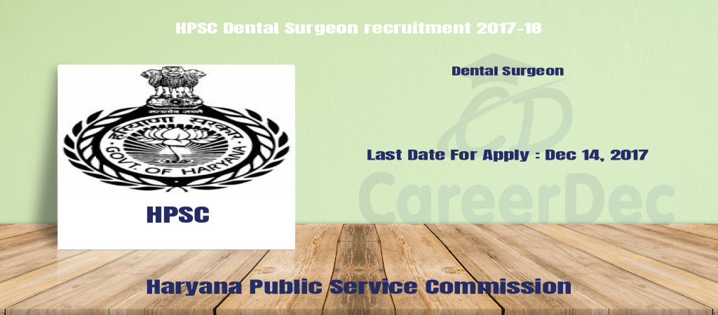HPSC Dental Surgeon recruitment 2017-18 Cover Image