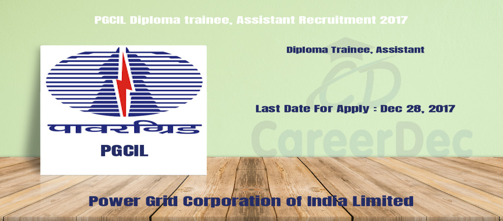 PGCIL Diploma trainee, Assistant Recruitment 2017 Cover Image