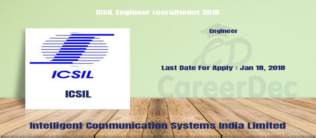 ICSIL Engineer recruitment 2018 Cover Image