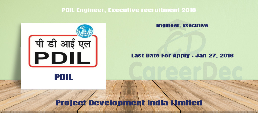 PDIL Engineer, Executive recruitment 2018 Cover Image