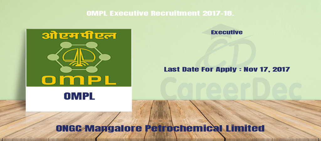 OMPL Executive Recruitment 2017-18. Cover Image