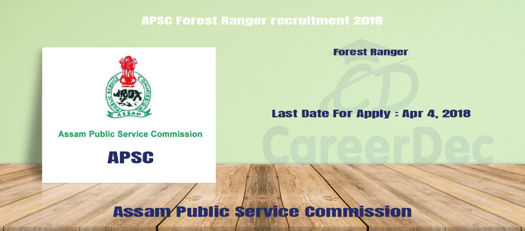 APSC Forest Ranger recruitment 2018 Cover Image