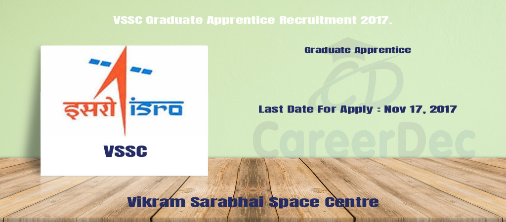 VSSC Graduate Apprentice Recruitment 2017. Cover Image