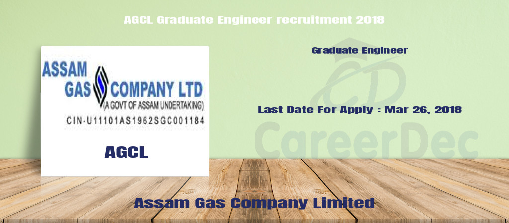AGCL Graduate Engineer recruitment 2018 Cover Image
