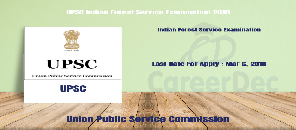 UPSC Indian Forest Service Examination 2018 Cover Image