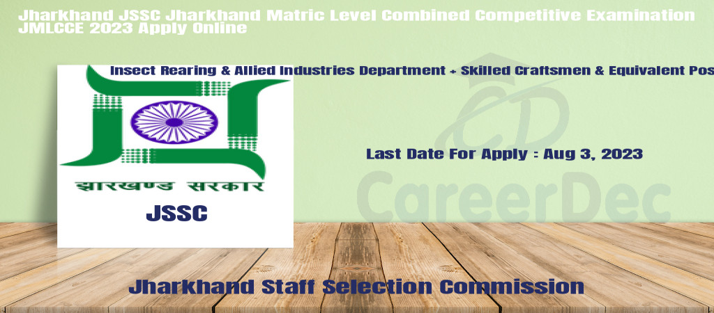 Jharkhand JSSC Jharkhand Matric Level Combined Competitive Examination JMLCCE 2023 Apply Online Cover Image