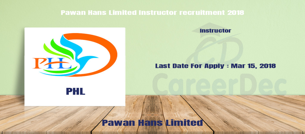 Pawan Hans Limited Instructor recruitment 2018 Cover Image