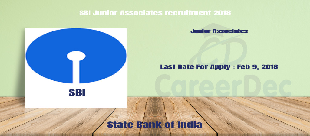SBI Junior Associates recruitment 2018 Cover Image