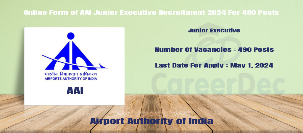 Online Form of AAI Junior Executive Recruitment 2024 For 490 Posts Cover Image