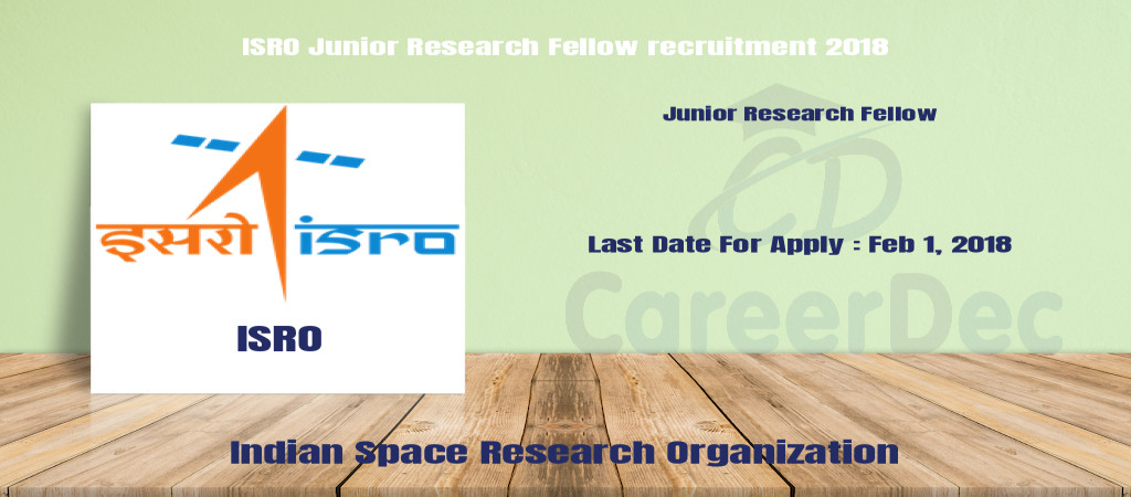 ISRO Junior Research Fellow recruitment 2018 Cover Image
