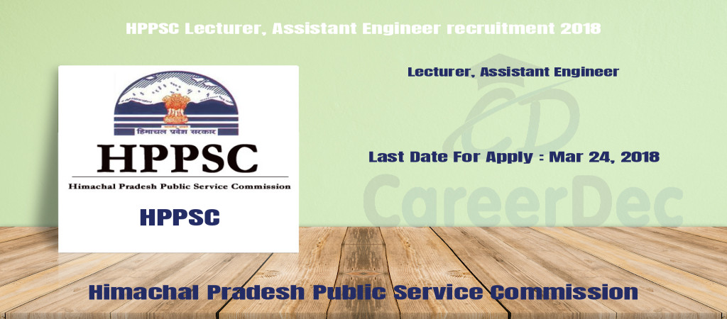 HPPSC Lecturer, Assistant Engineer recruitment 2018 Cover Image