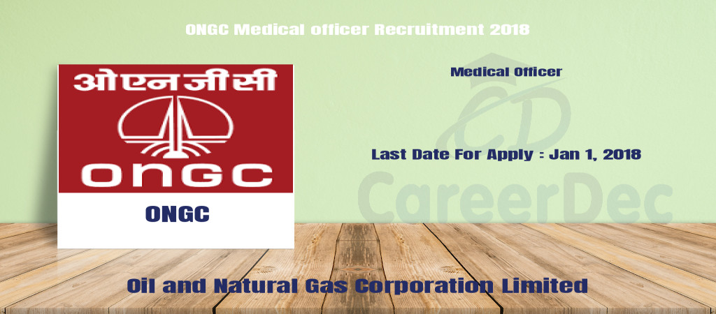 ONGC Medical officer Recruitment 2018 Cover Image
