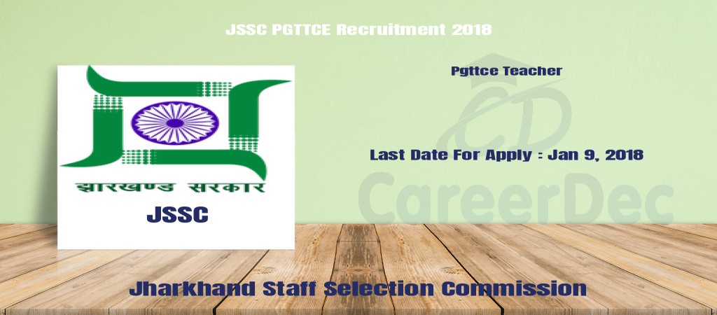 JSSC PGTTCE Recruitment 2018 Cover Image
