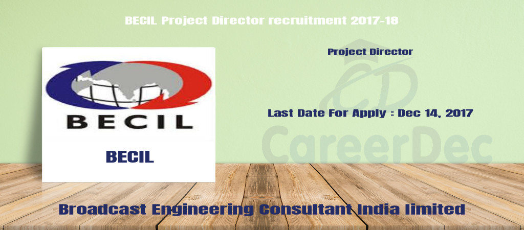 BECIL Project Director recruitment 2017-18 Cover Image