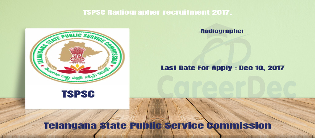 TSPSC Radiographer recruitment 2017. Cover Image