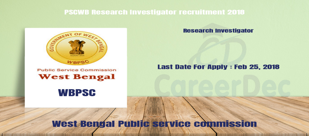 PSCWB Research Investigator recruitment 2018 Cover Image