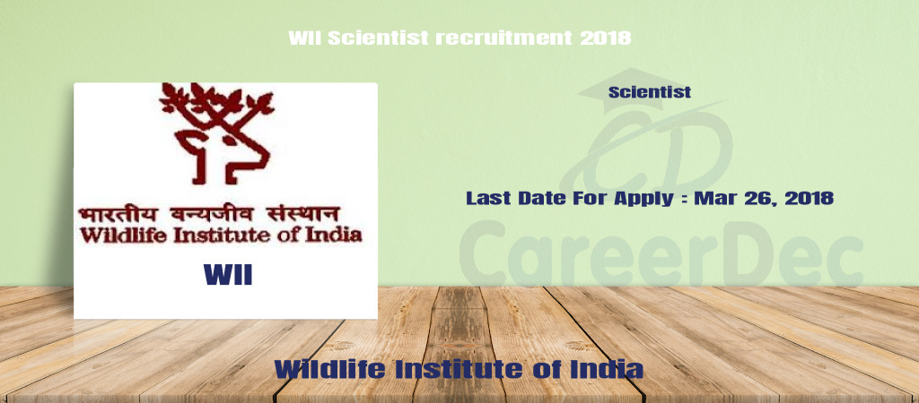 WII Scientist recruitment 2018 Cover Image