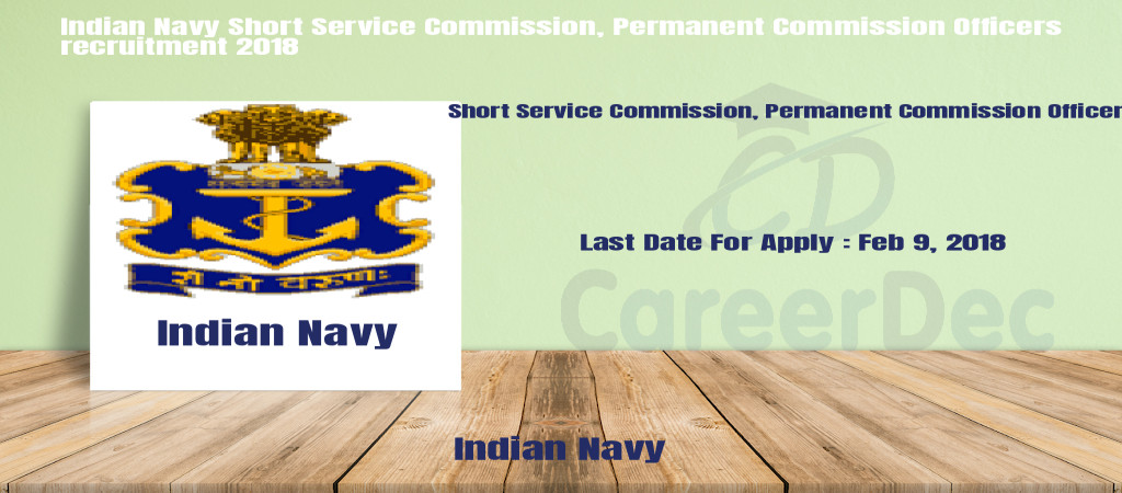 Indian Navy Short Service Commission, Permanent Commission Officers recruitment 2018 Cover Image