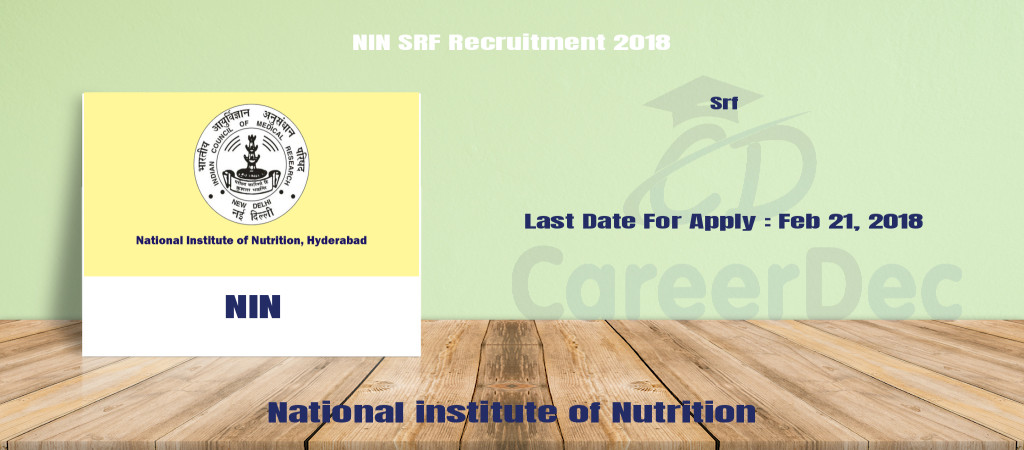 NIN SRF Recruitment 2018 Cover Image