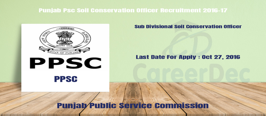 Punjab Psc Soil Conservation Officer Recruitment 2016-17 Cover Image