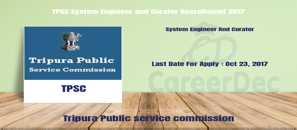 TPSC System Engineer and Curator Recruitment 2017 Cover Image