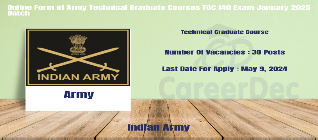 Online Form of Army Technical Graduate Courses TGC 140 Exam January 2025 Batch Cover Image