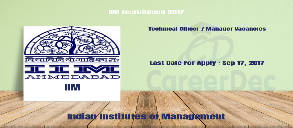 IIM recruitment 2017 Cover Image