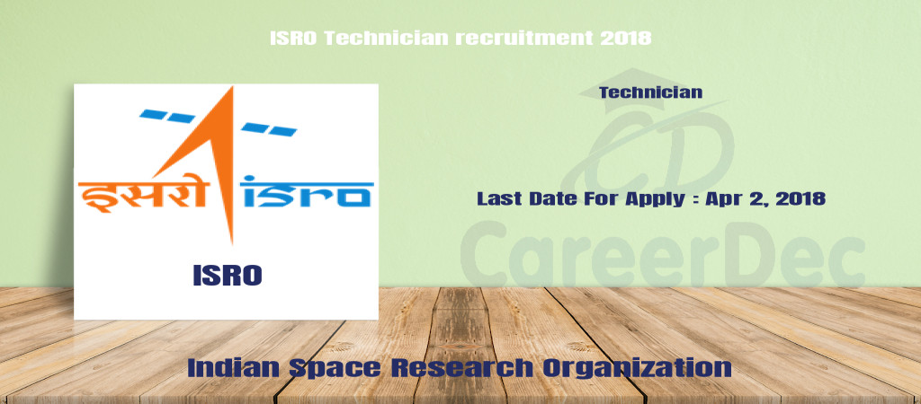 ISRO Technician recruitment 2018 Cover Image