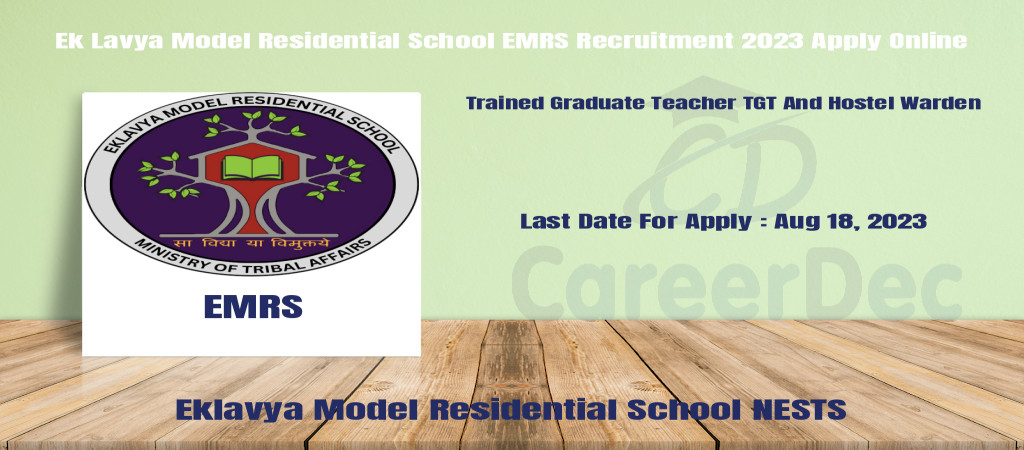 Ek Lavya Model Residential School EMRS Recruitment 2023 Apply Online Cover Image